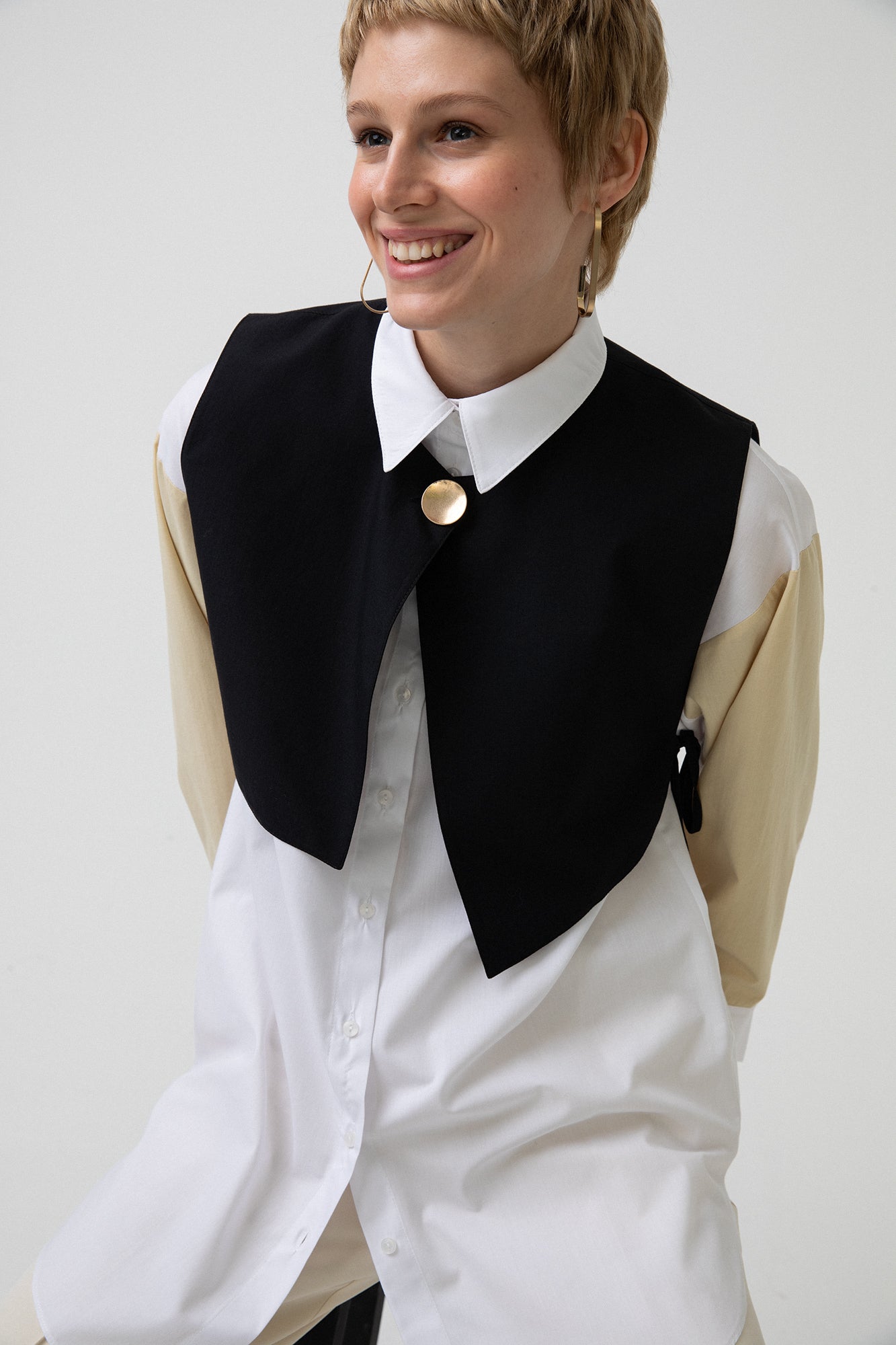 POPLIN SHIRT WITH VEST