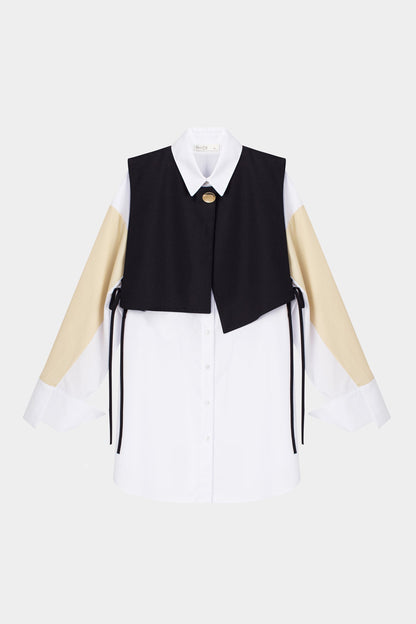 POPLIN SHIRT WITH VEST