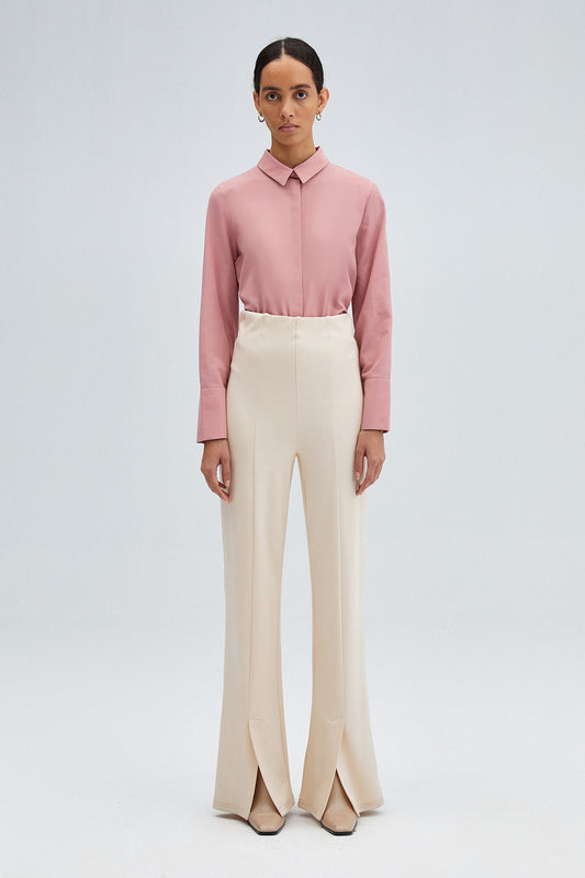 SLIT DETAILED JERSEY TROUSERS