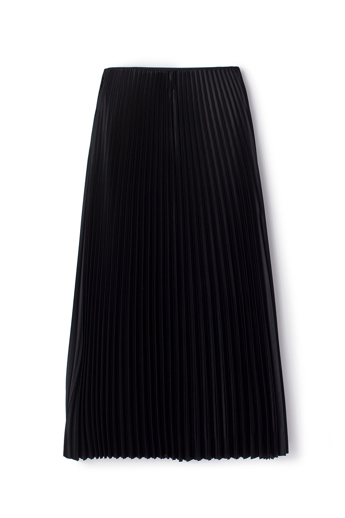 PLEATED SATIN SKIRT