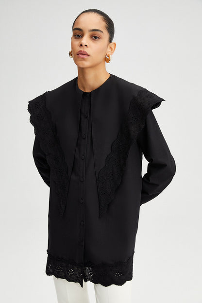 EMBROIDERED POPLIN SHIRT