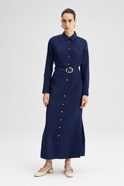 BELTED SHIRT DRESS