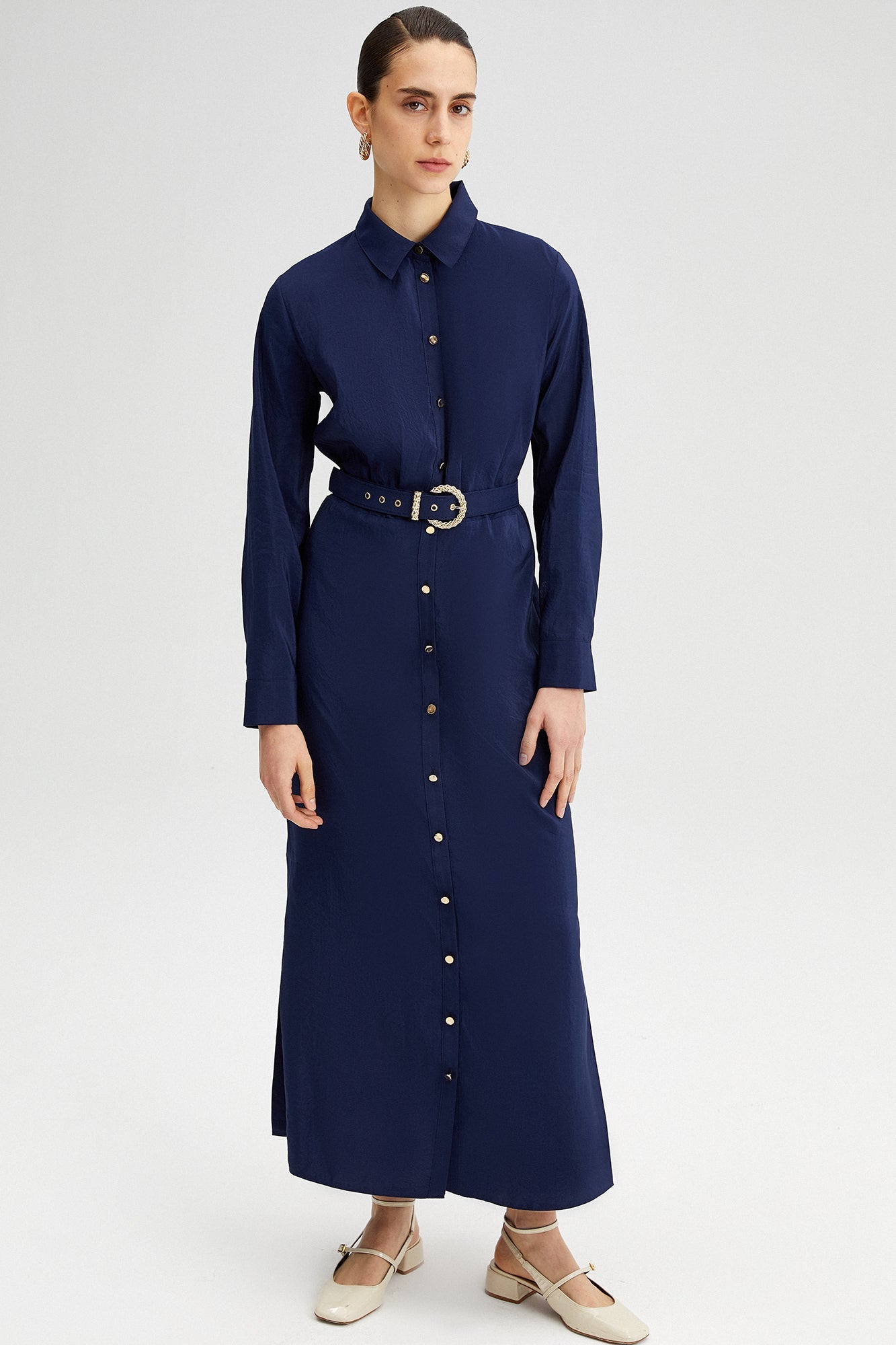 BELTED SHIRT DRESS