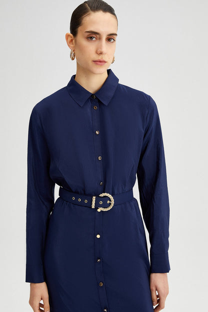 BELTED SHIRT DRESS